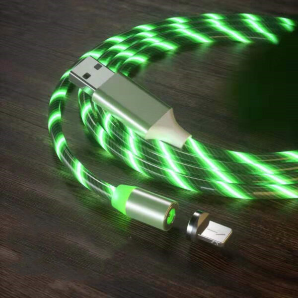 Magnetic Charging Cable Streamer Fast Charging Cable Lighting Micro USB Cable LED Magnet Charger Type-C Cable - Image 9