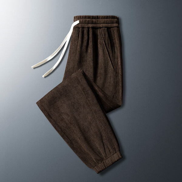 Men's Corduroy Plush Sanitary Pants - Image 4