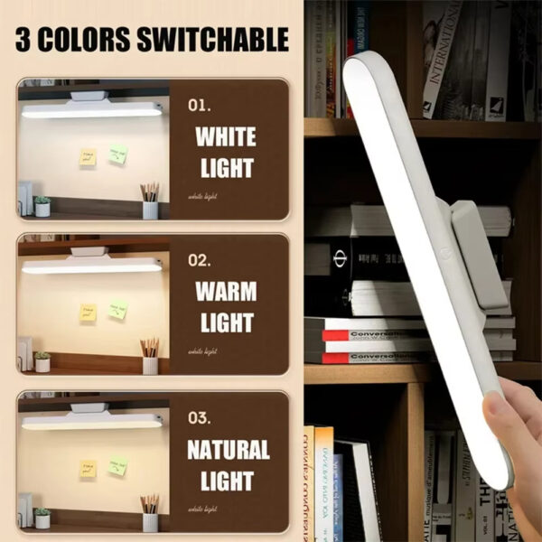 Wall Reading Light Stick On Bunk Bed Lamp Dimmable Touch Lights Magnetic Mounted Under Cabinet Lighting Rechargeable Battery Operated Wireless LED Closet Kitchen Portable Bar For Vanity Makeup Mirror - Image 3