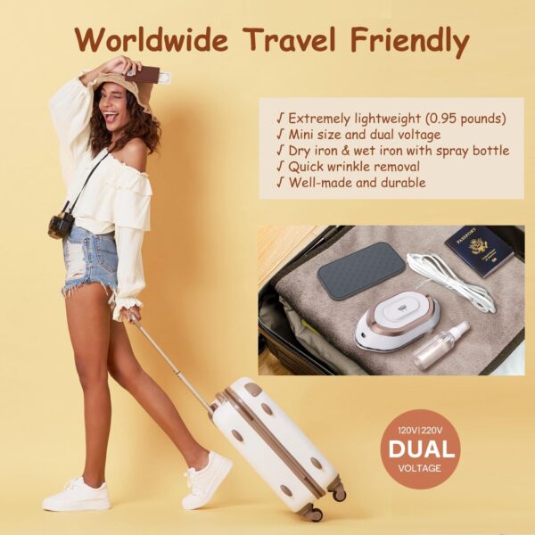 Newbealer Travel Iron With Dual Voltage 120V220V Lightwei - Image 3