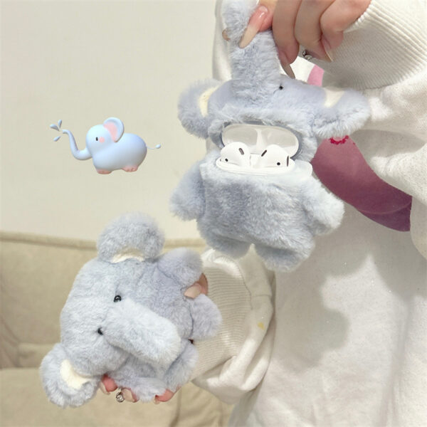 Cute Cartoon Baby Elephant Wireless Bluetooth Headset Protective Cover - Image 9